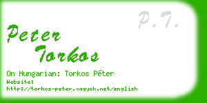 peter torkos business card